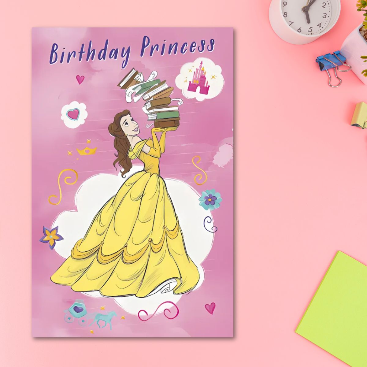 Disney Beauty & The Beast Birthday Card - Princess Belle