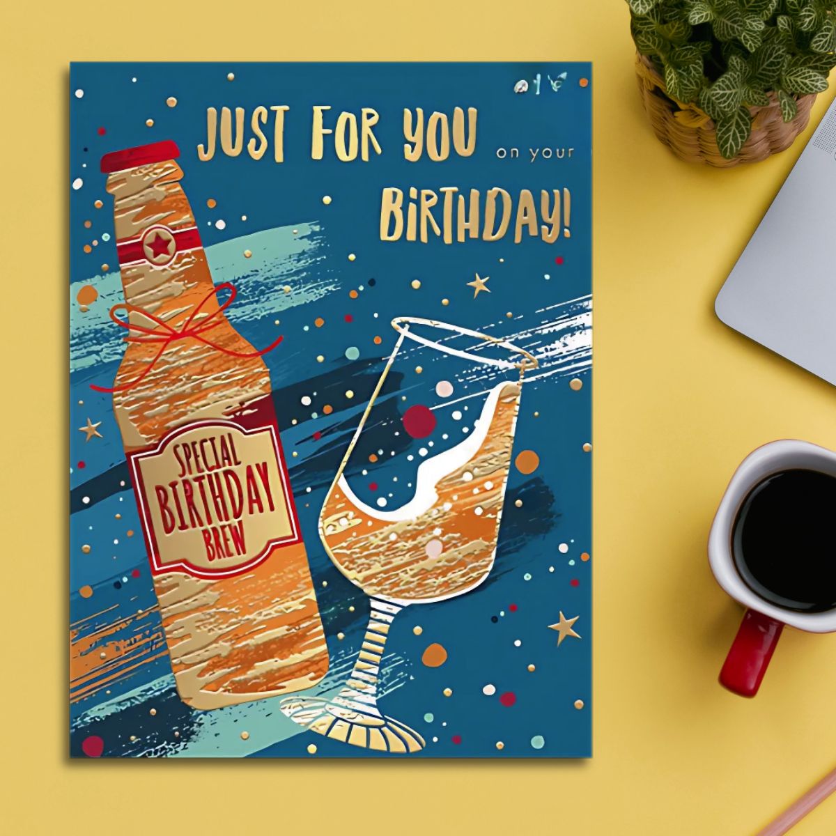 Lumino Birthday Card - Special Birthday Brew