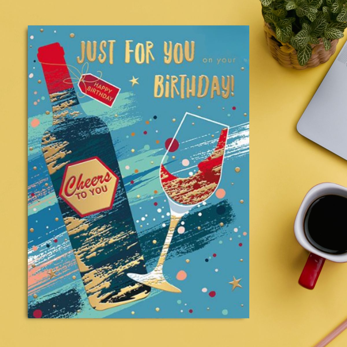 Lumino Birthday Card - Just For You Wine