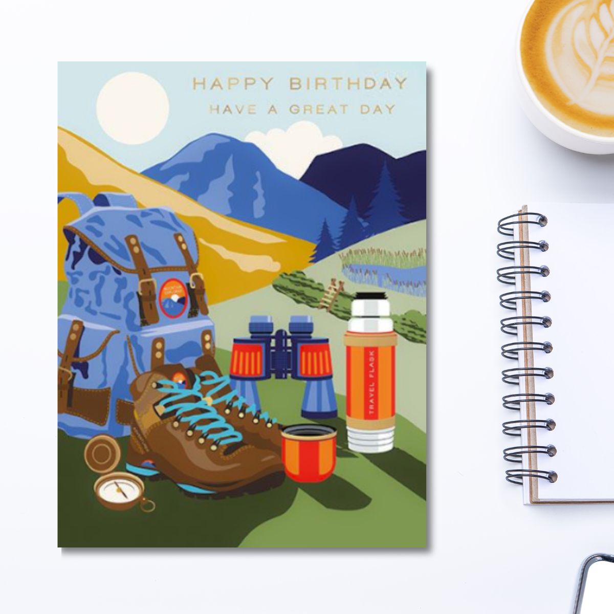 Graphico Birthday Card - Mountain Explorer