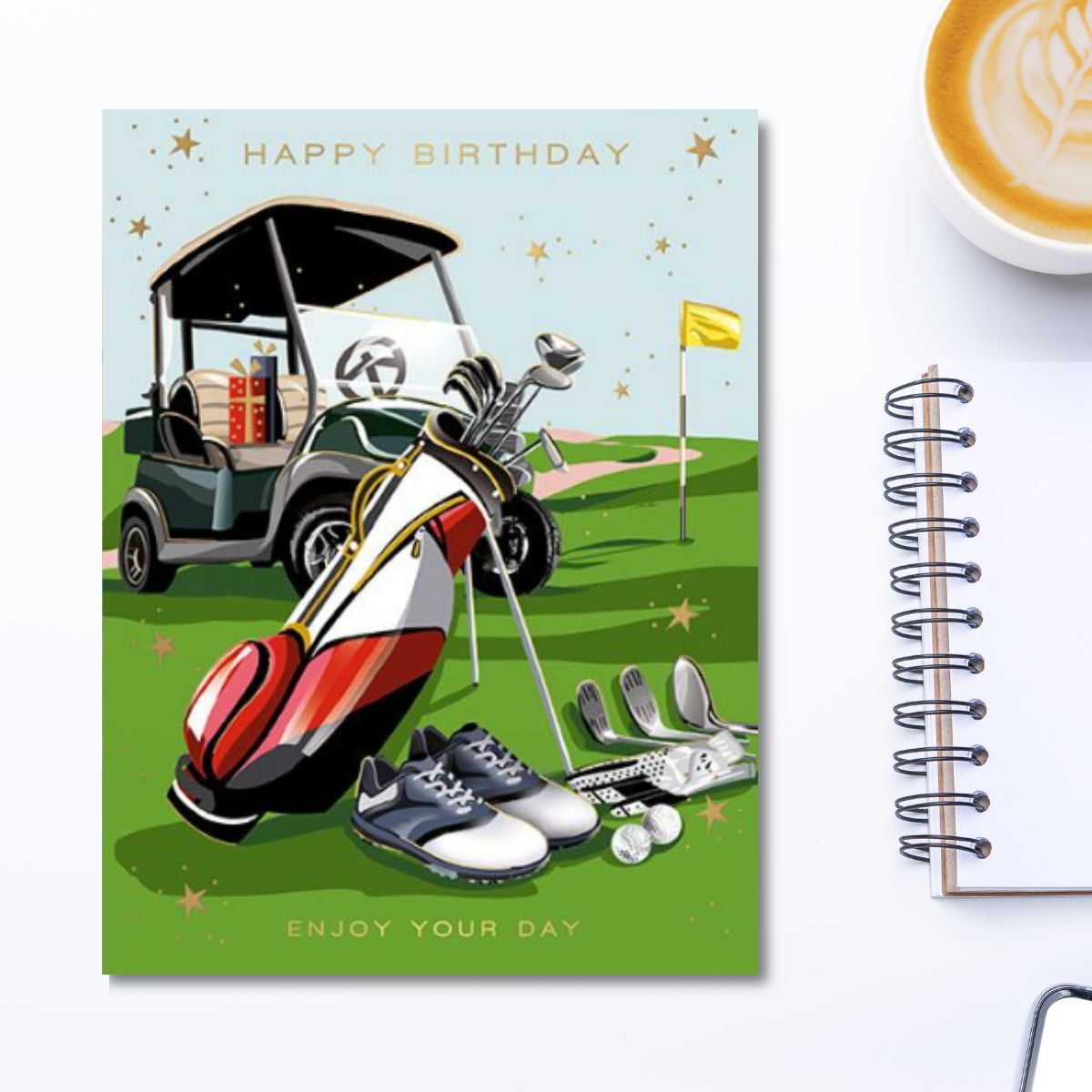 Graphico Birthday Card - Golfer