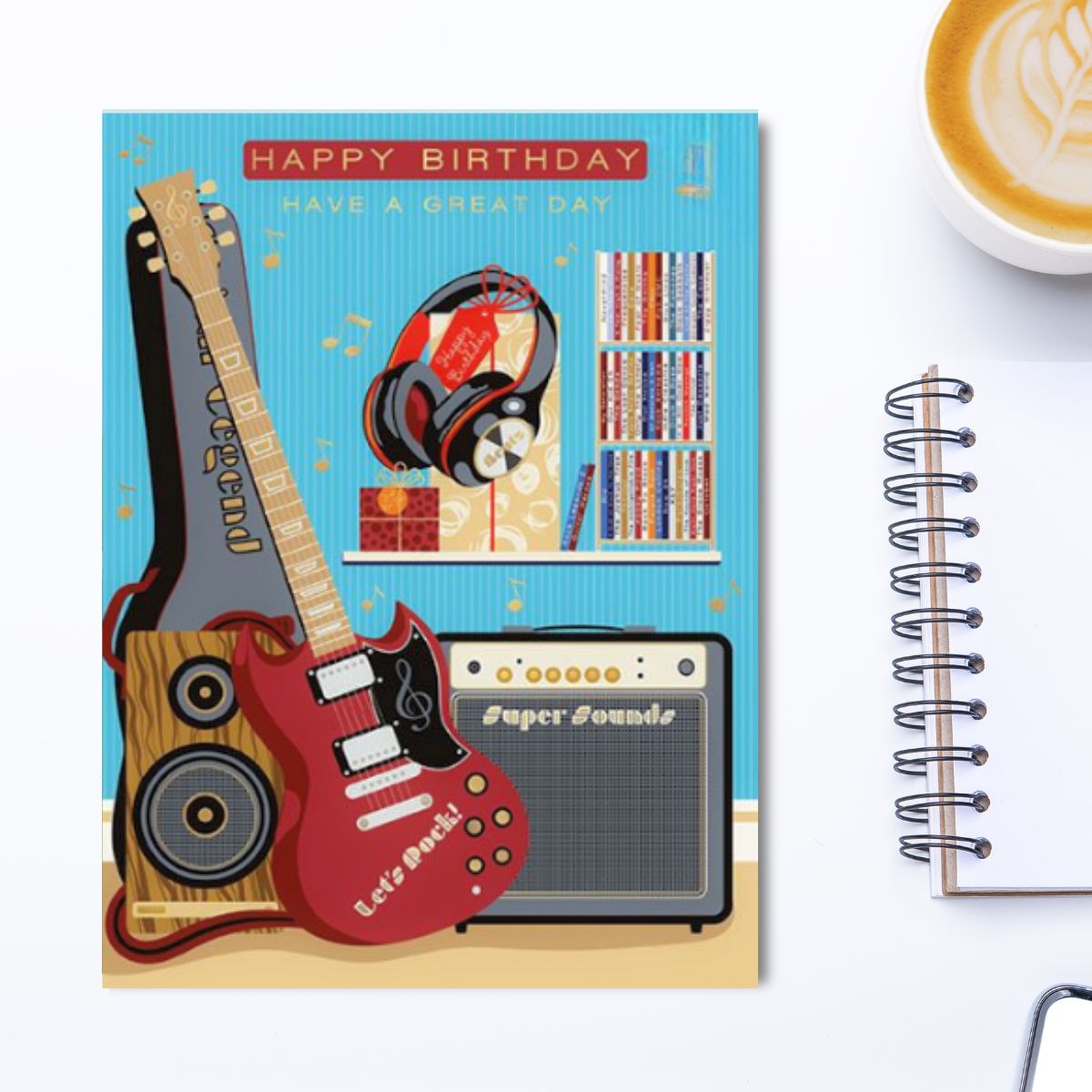 Graphico Birthday Card - Let's Rock