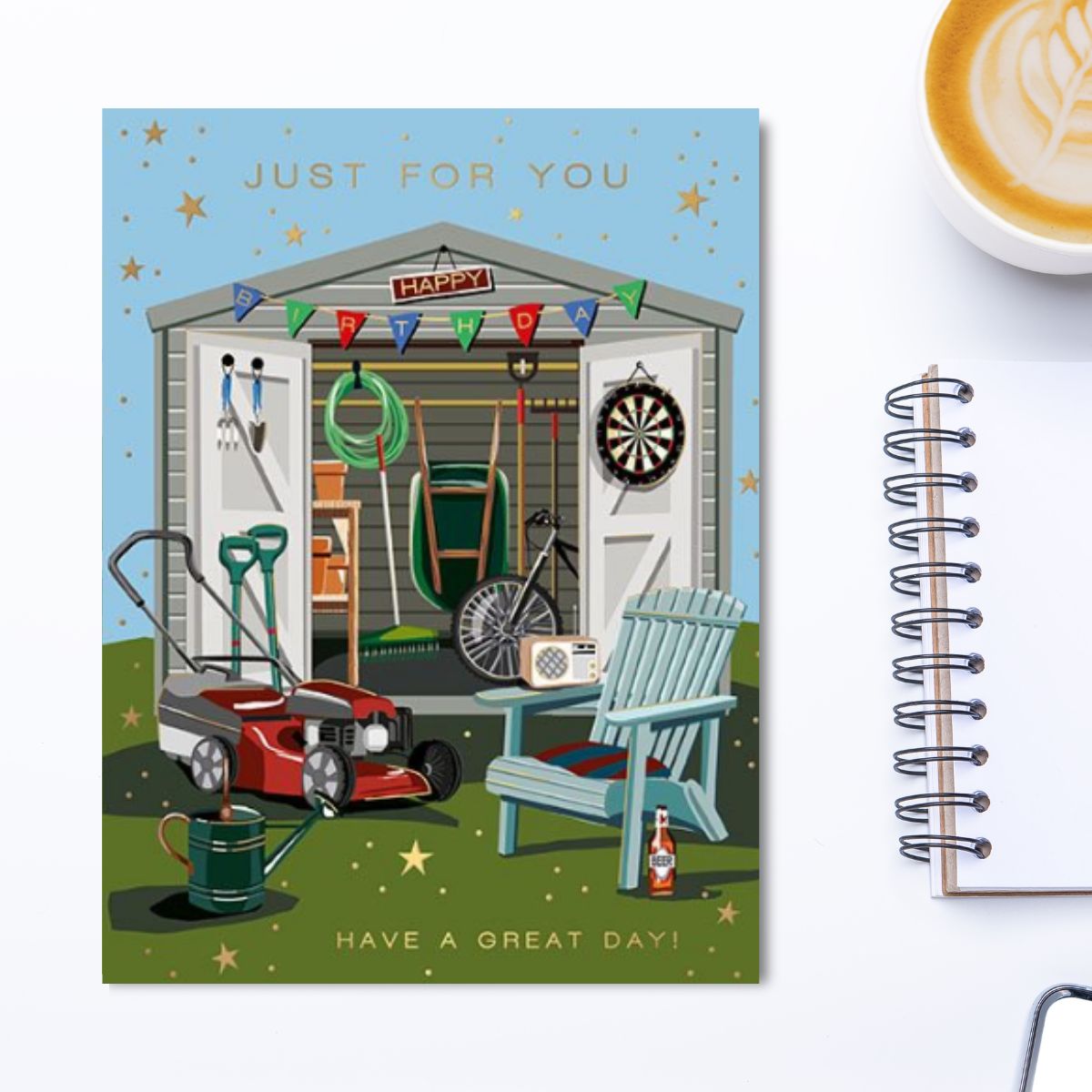 Graphico Birthday Card - Garden Shed