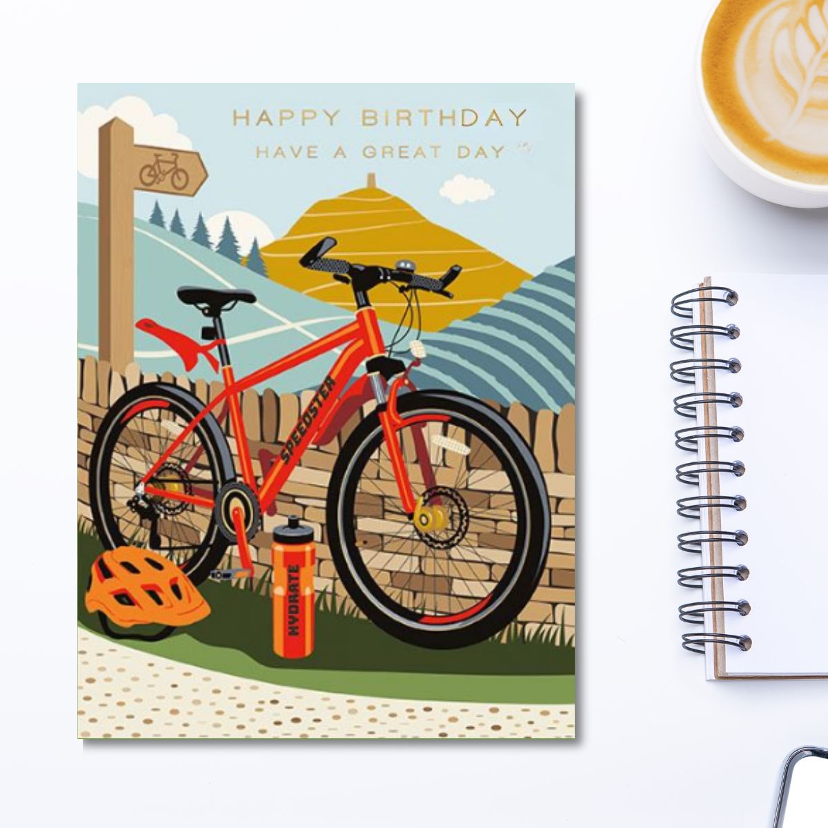 Graphico Birthday Card - Cycling