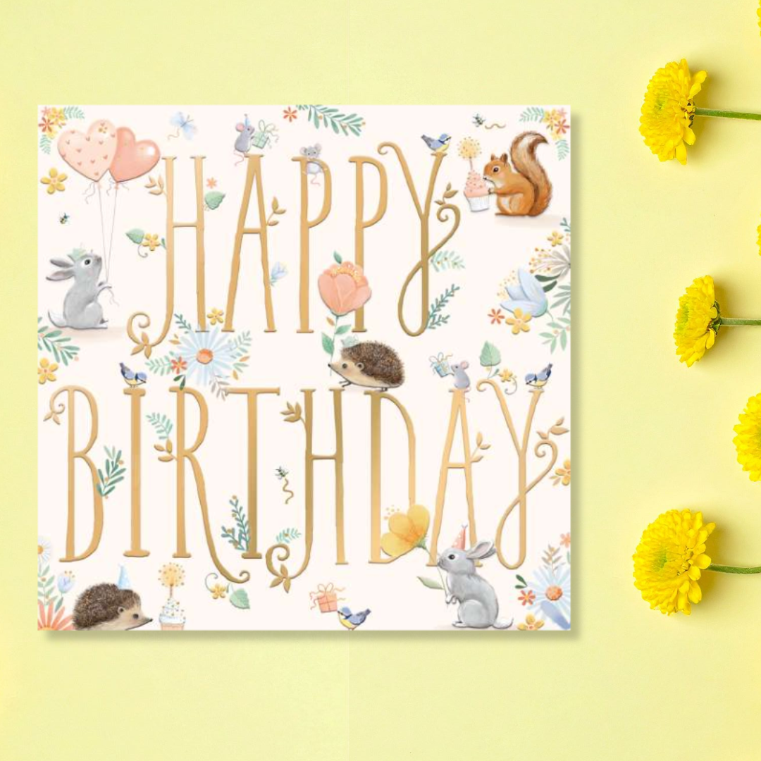 Twinklewood Birthday Card - Woodland Animals