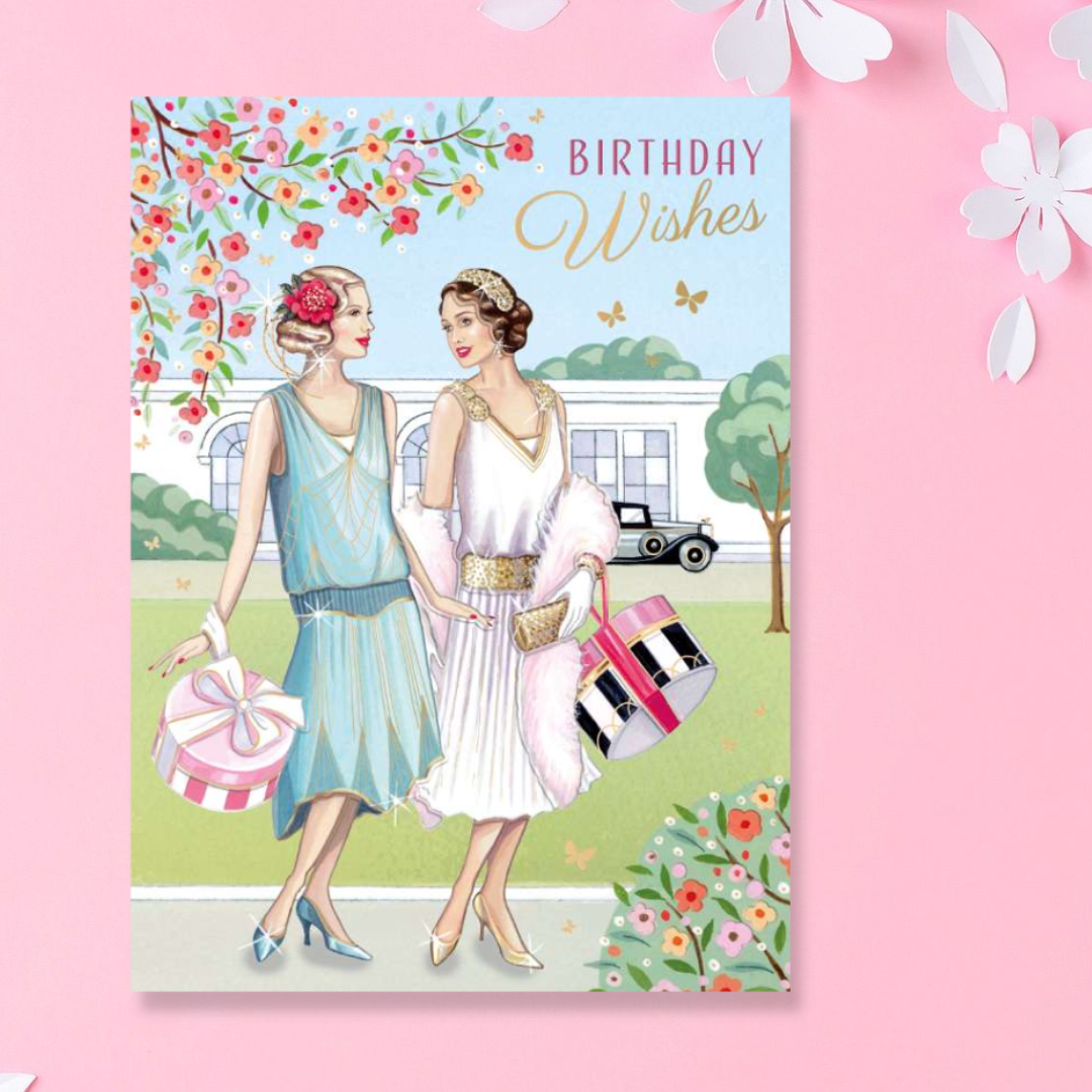 Esprit Birthday Card - Art Deco Ladies Shopping