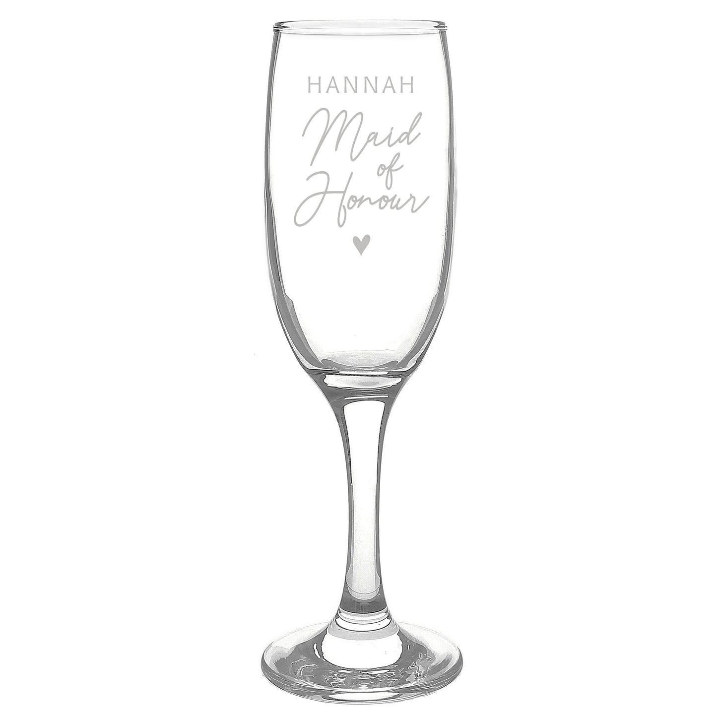 Maid of Honour Gift - Personalised Flute Glass
