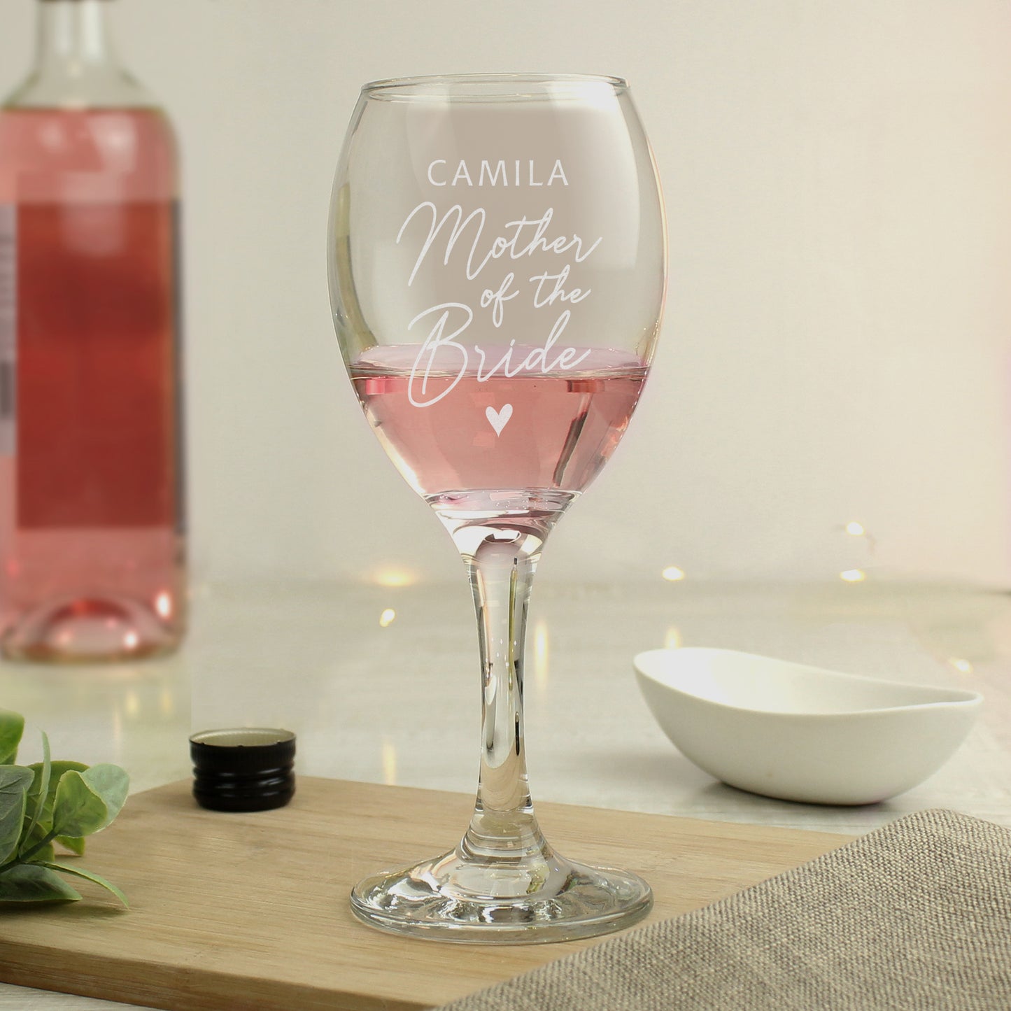 Mother of the Bride Gift - Personalised Wine Glass
