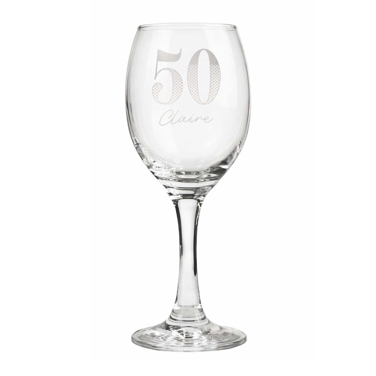 Age 75 Gift - Personalised Big Age Wine Glass