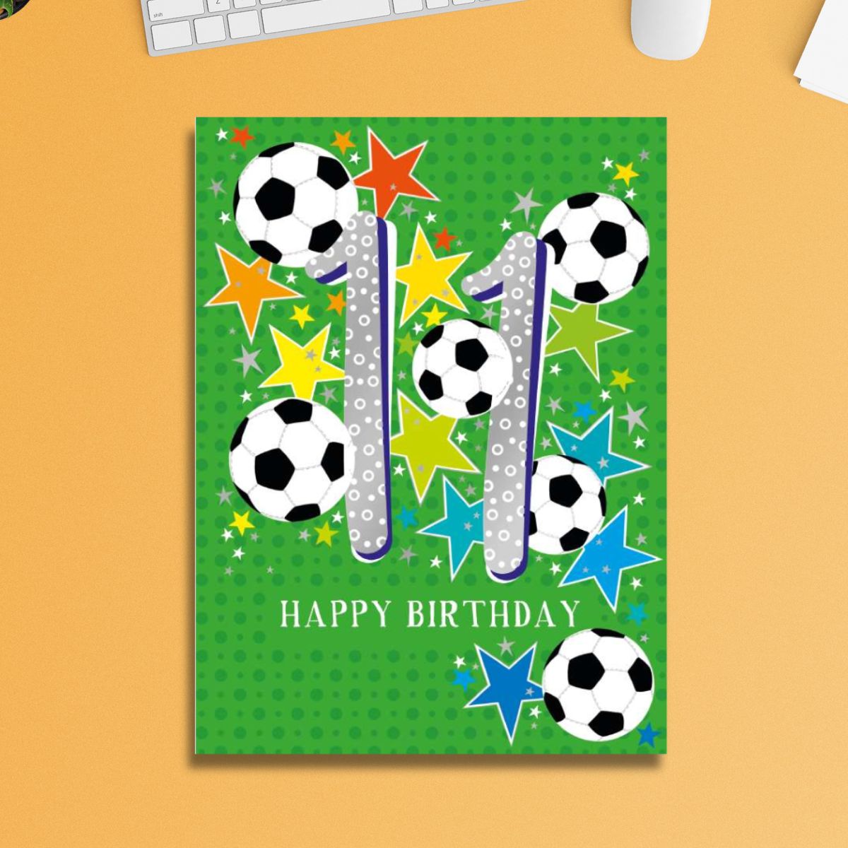 11th Birthday Card - All The Rage Juniors Footballs