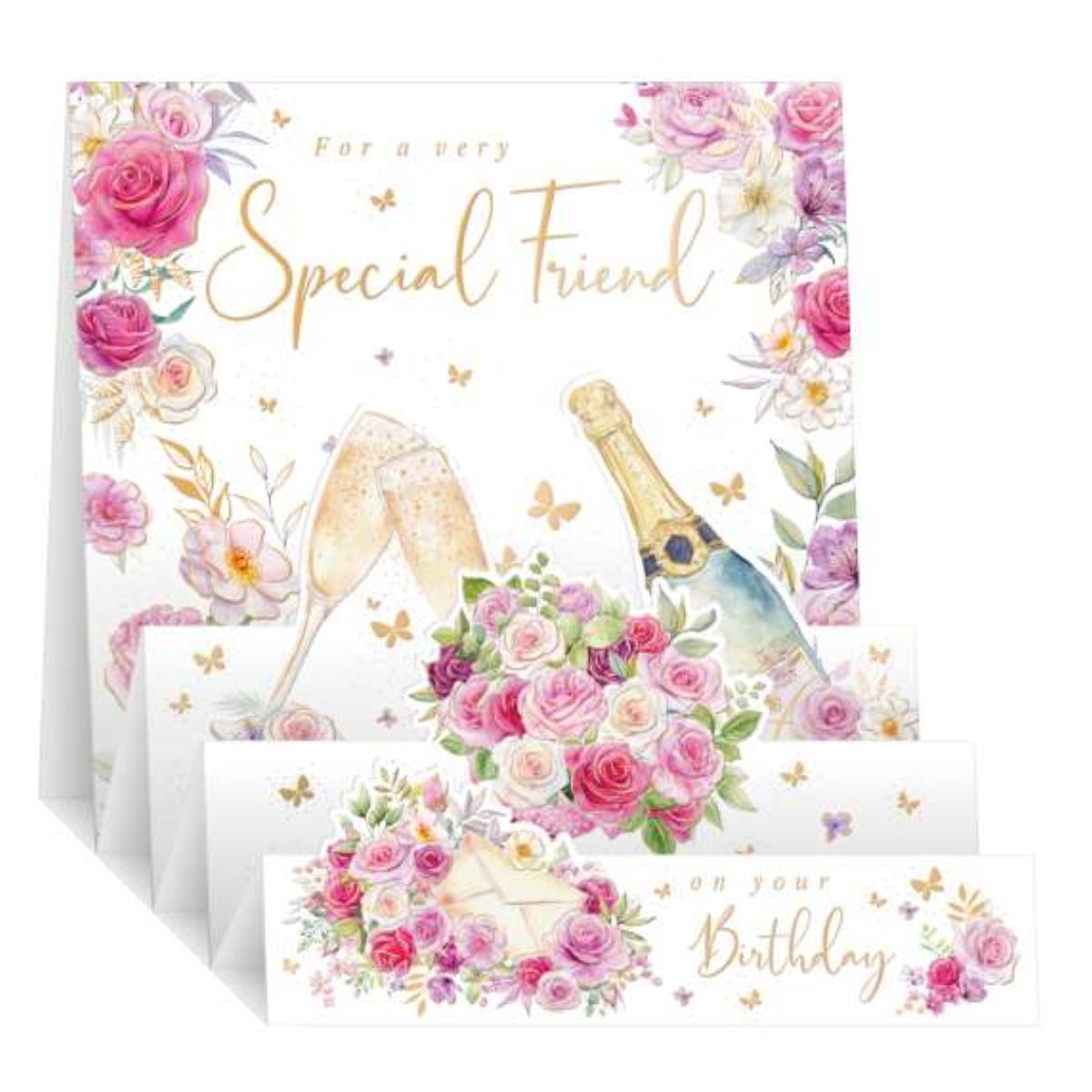 Friend Birthday Card - Zig Zag Pop Up