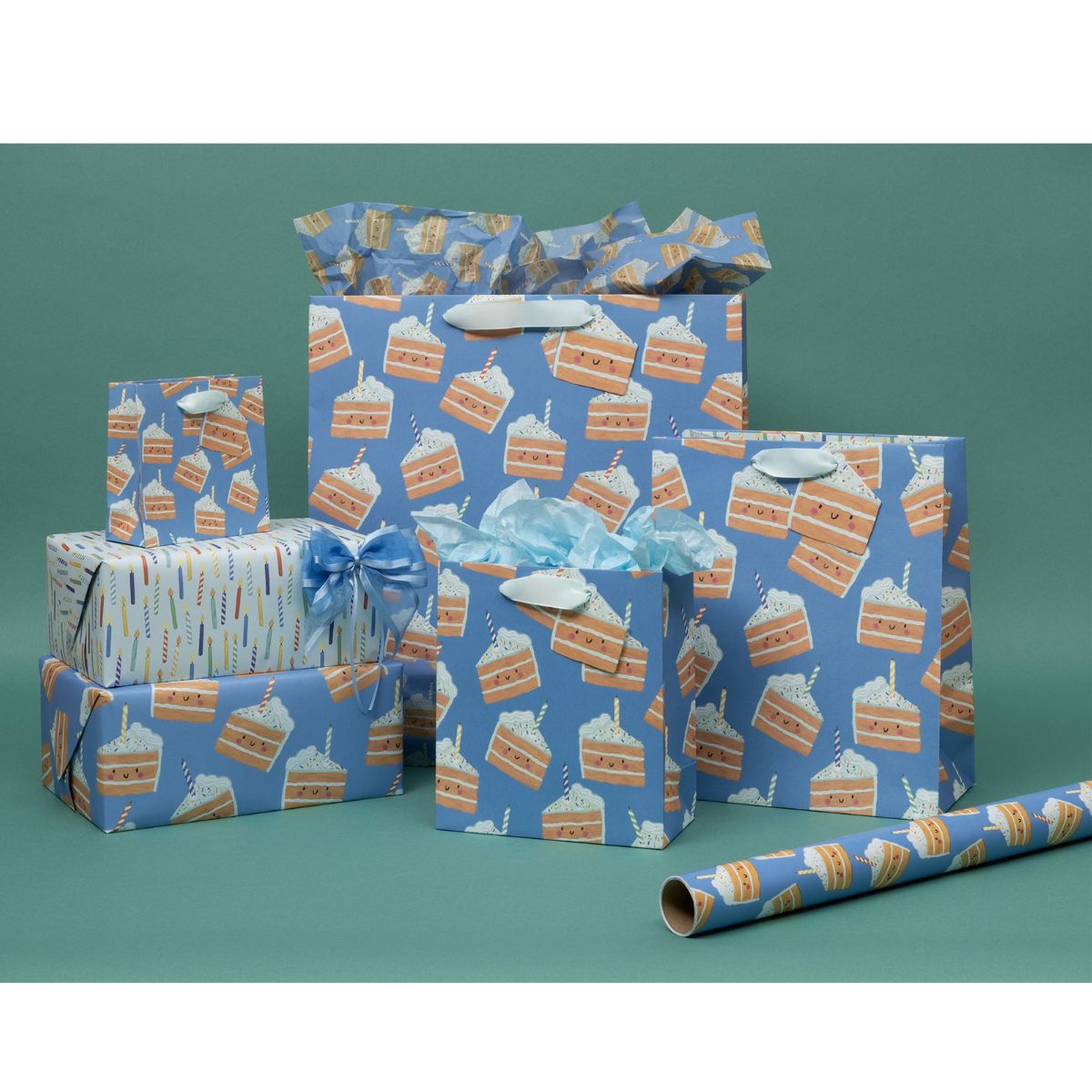 Printed Tissue Paper - Cakey Blue
