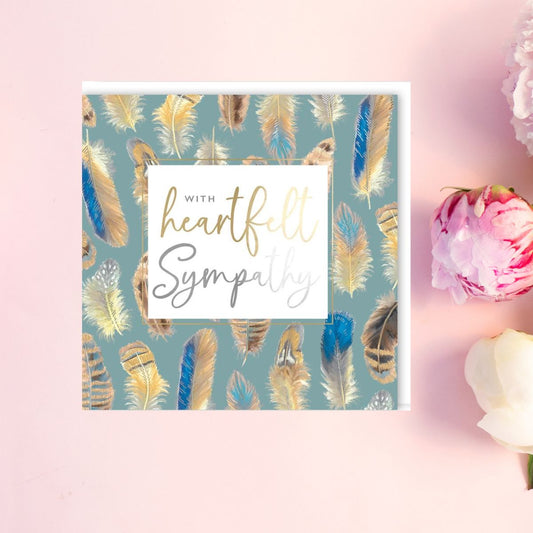 Sympathy Card - Feathers