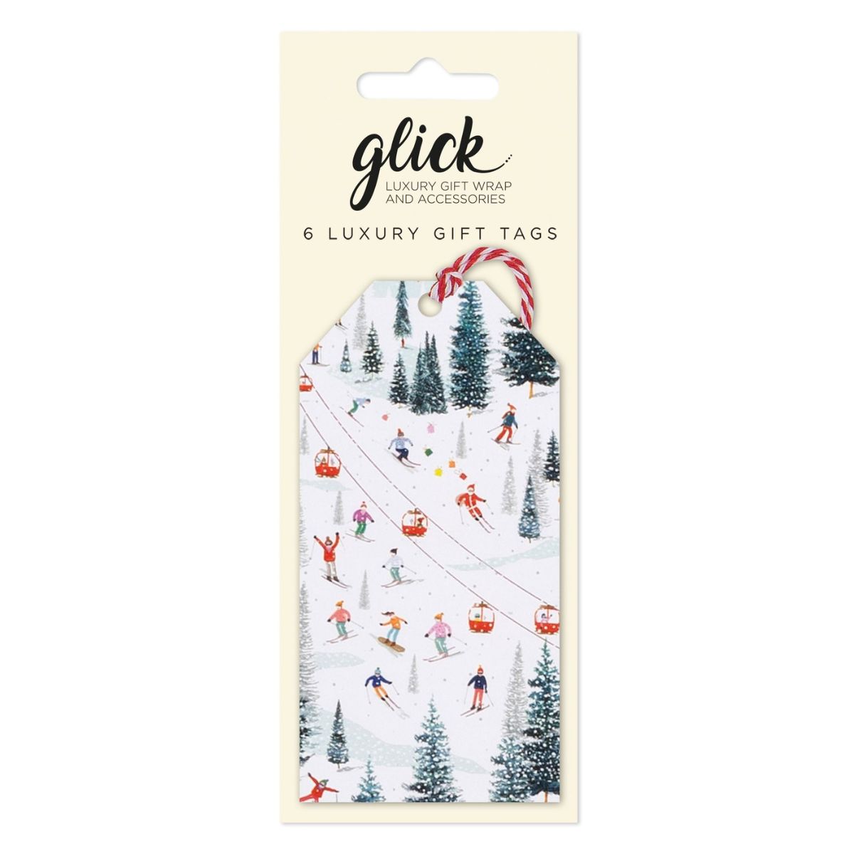 Christmas Tags Multipack - 6 x Christmas On The Piste