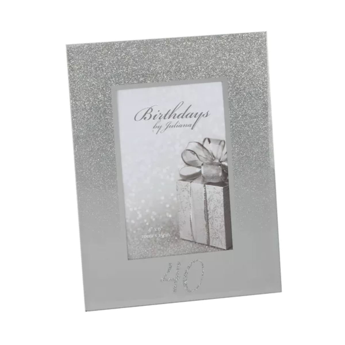 Age 40 Gift - Glitter Mirror Photo Frame