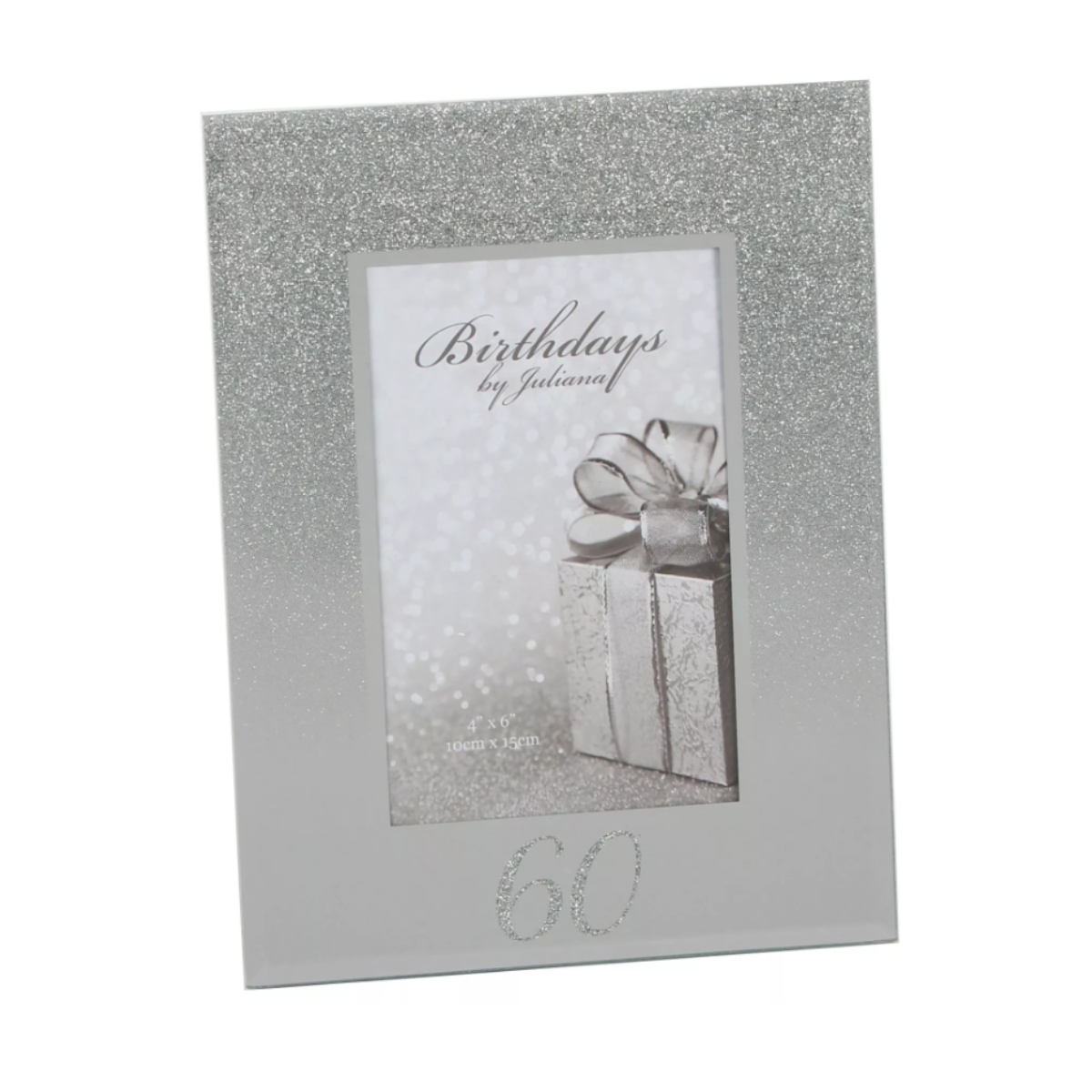 Age 60 Gift - Glitter Mirror Photo Frame