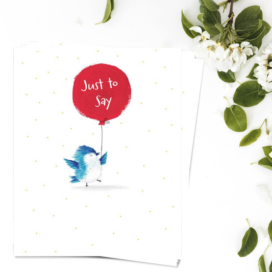 Notelets Just To Say - Blue Bird - Pack Of 4