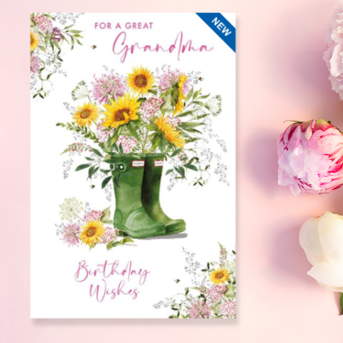 Grandma Birthday Card - Pizazz Wellies