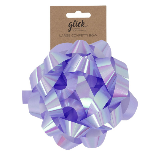 Large Confetti Gift Bow - Lilac