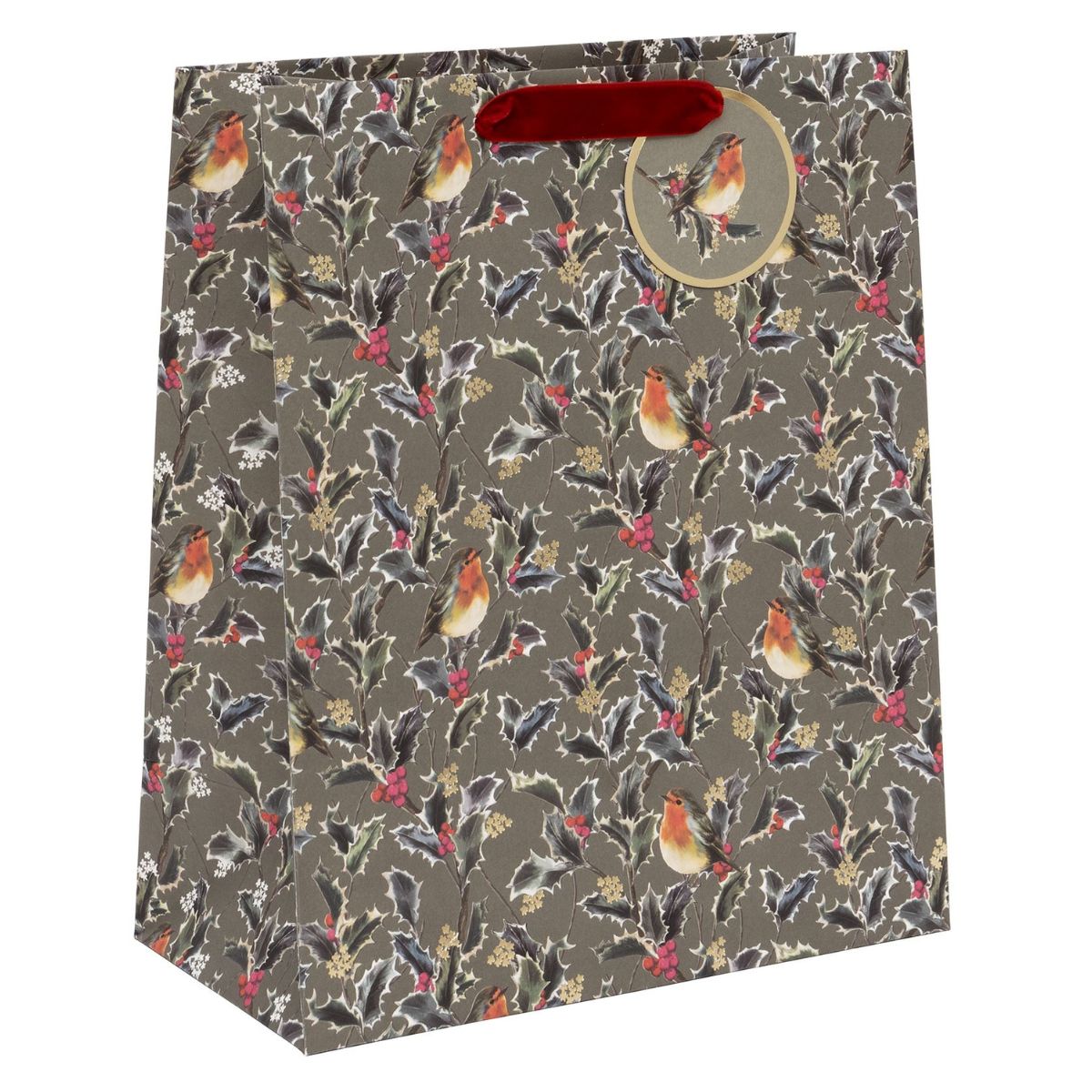Christmas Gift Bag Large - Holly Harmony