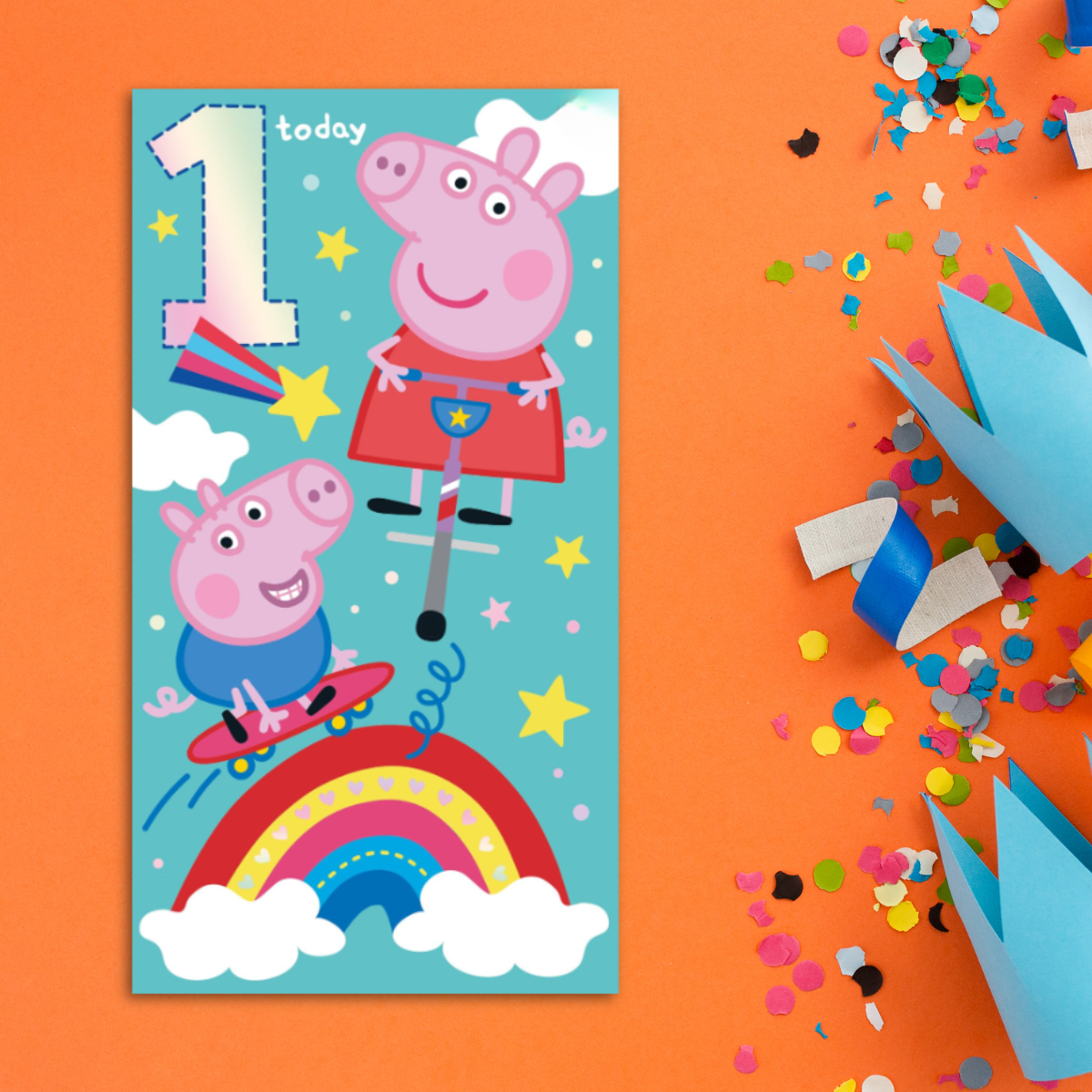 1st Birthday Card - Peppa Pig