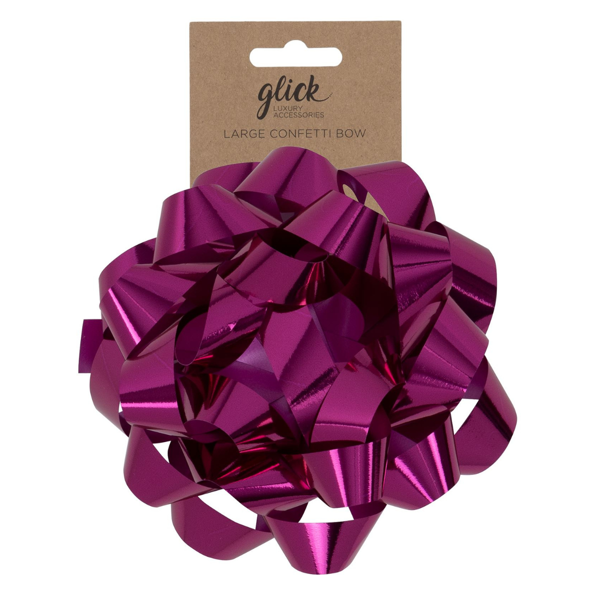 Large Confetti Gift Bow - Hot Pink