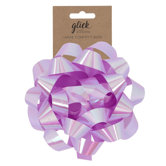 Large Confetti Gift Bow - Light Pink