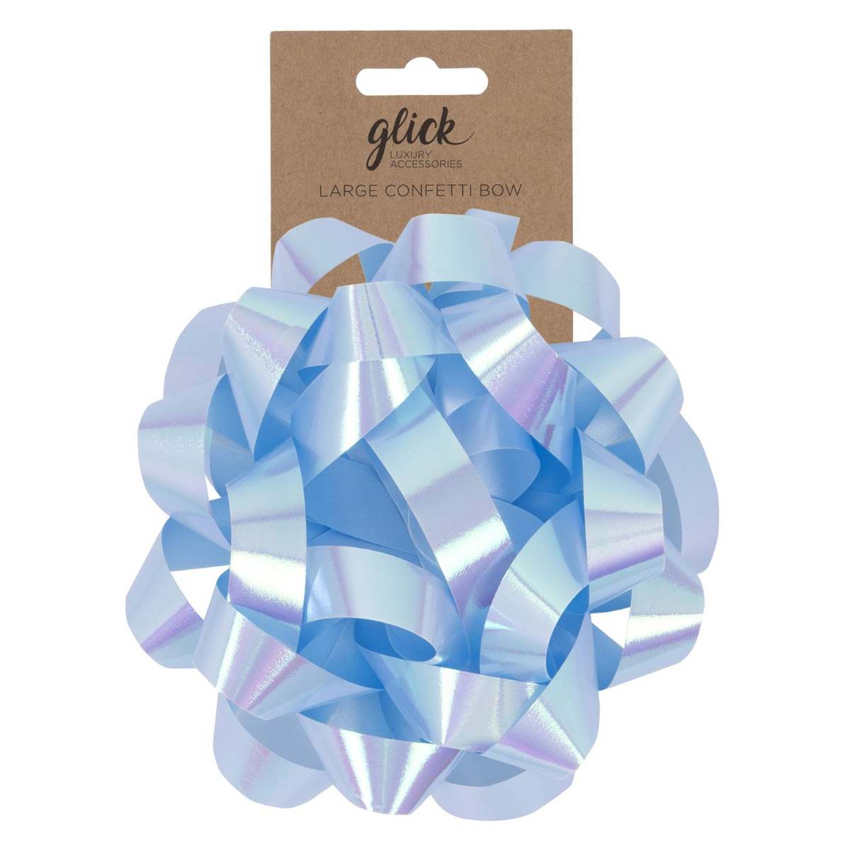 Large Confetti Gift Bow - Light Blue