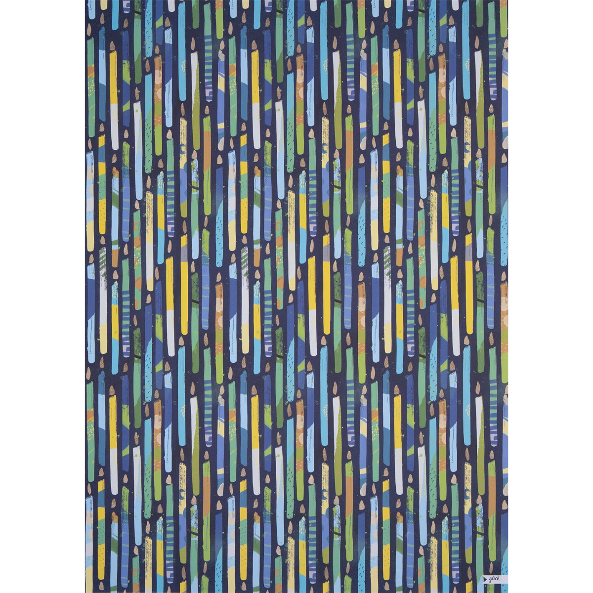 Giftwrap - Luxury Blue Candles Wrapping Paper