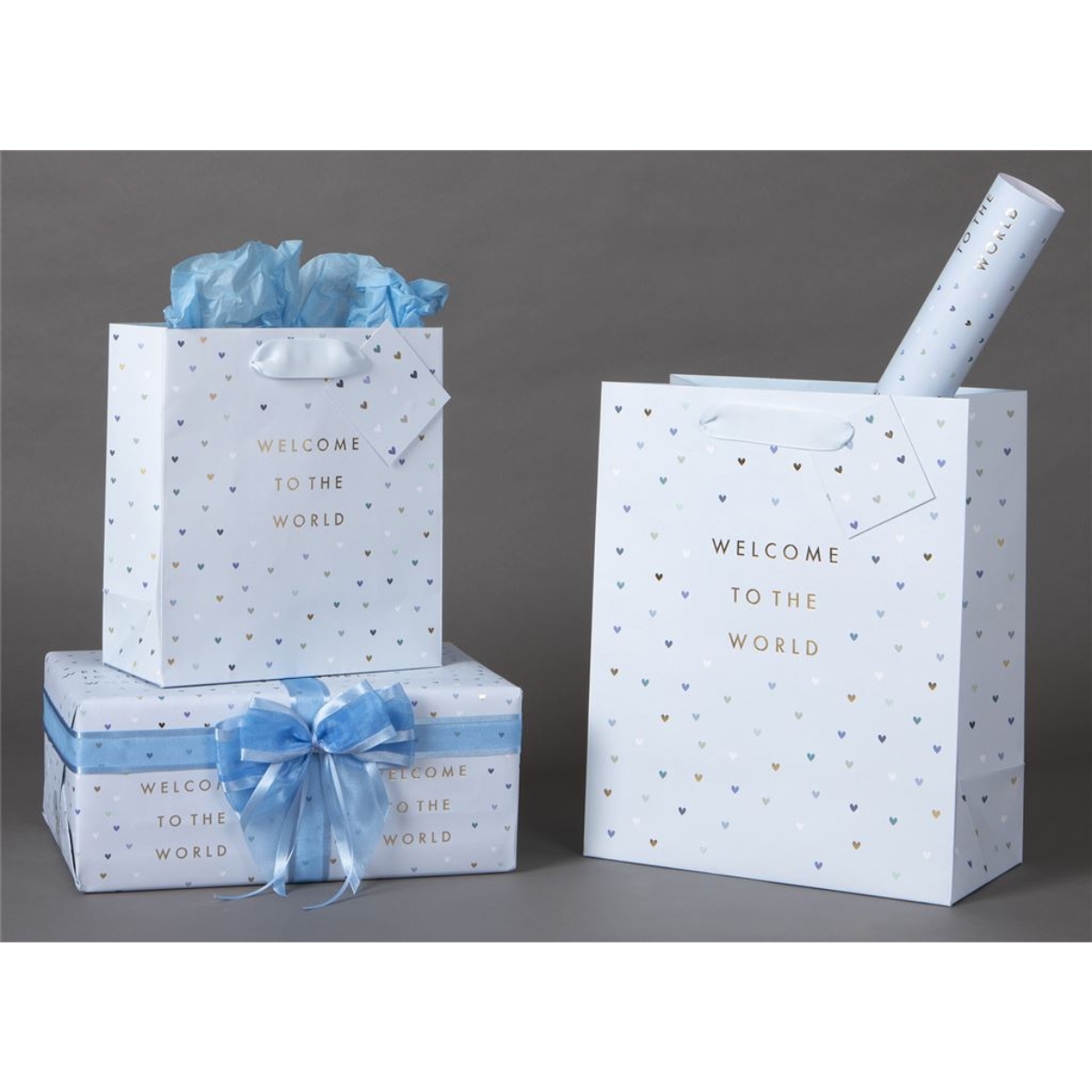 Giftwrap - Luxury Welcome To The World Boy Wrapping Paper