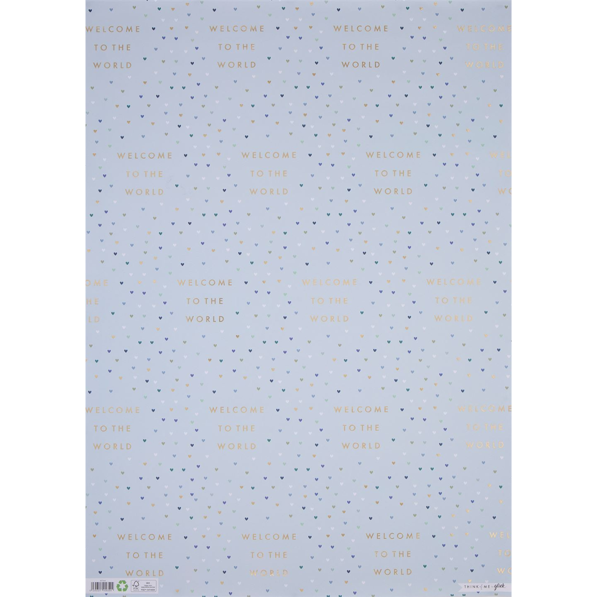 Giftwrap - Luxury Welcome To The World Boy Wrapping Paper