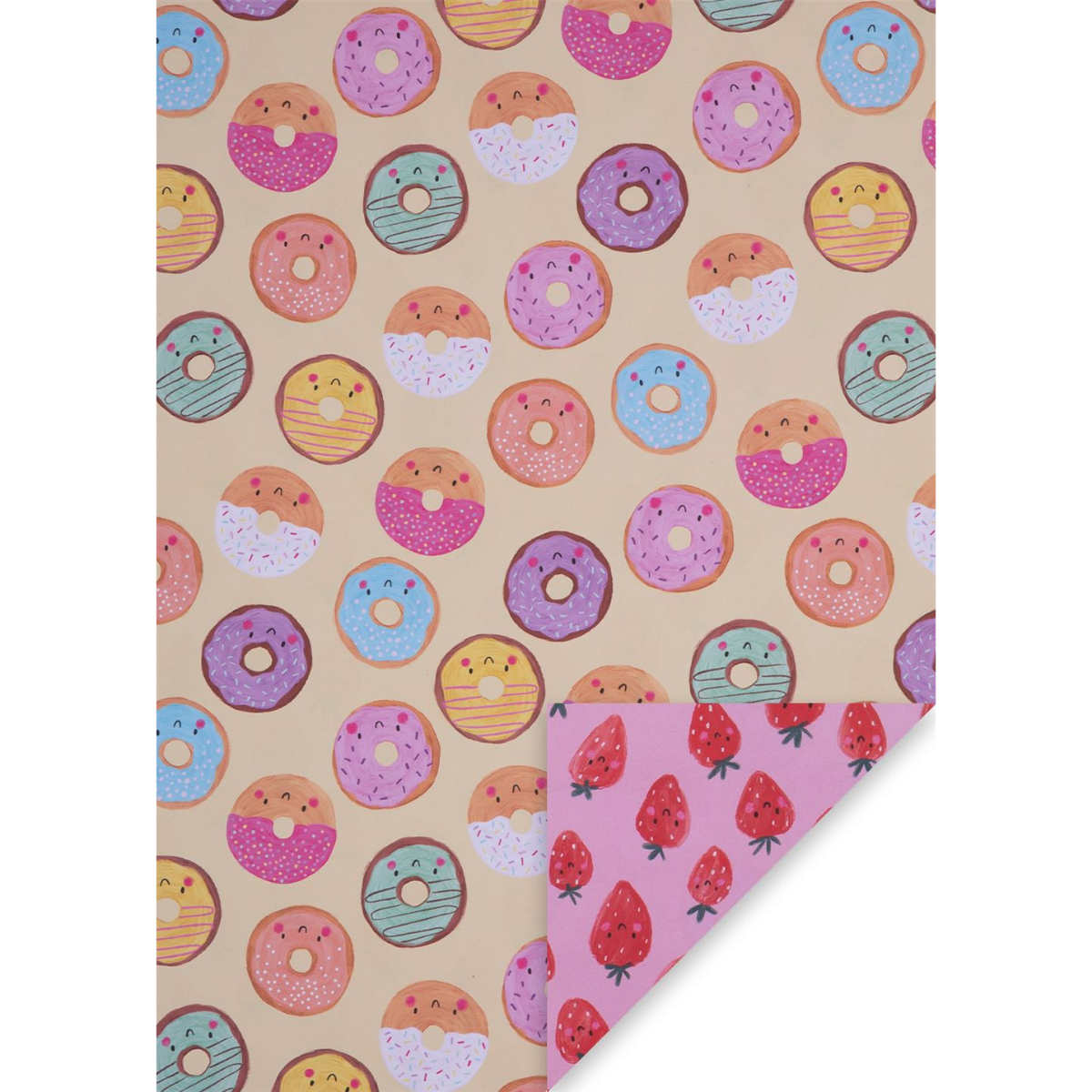 Giftwrap - Luxury Donut & Strawberries Wrapping Paper
