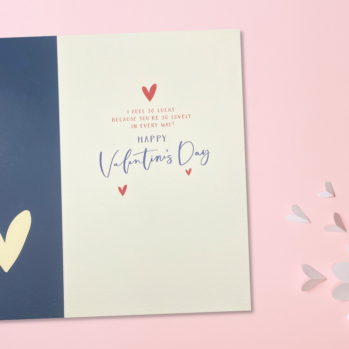 Boyfriend Valentine's Day Card - Golden Hearts
