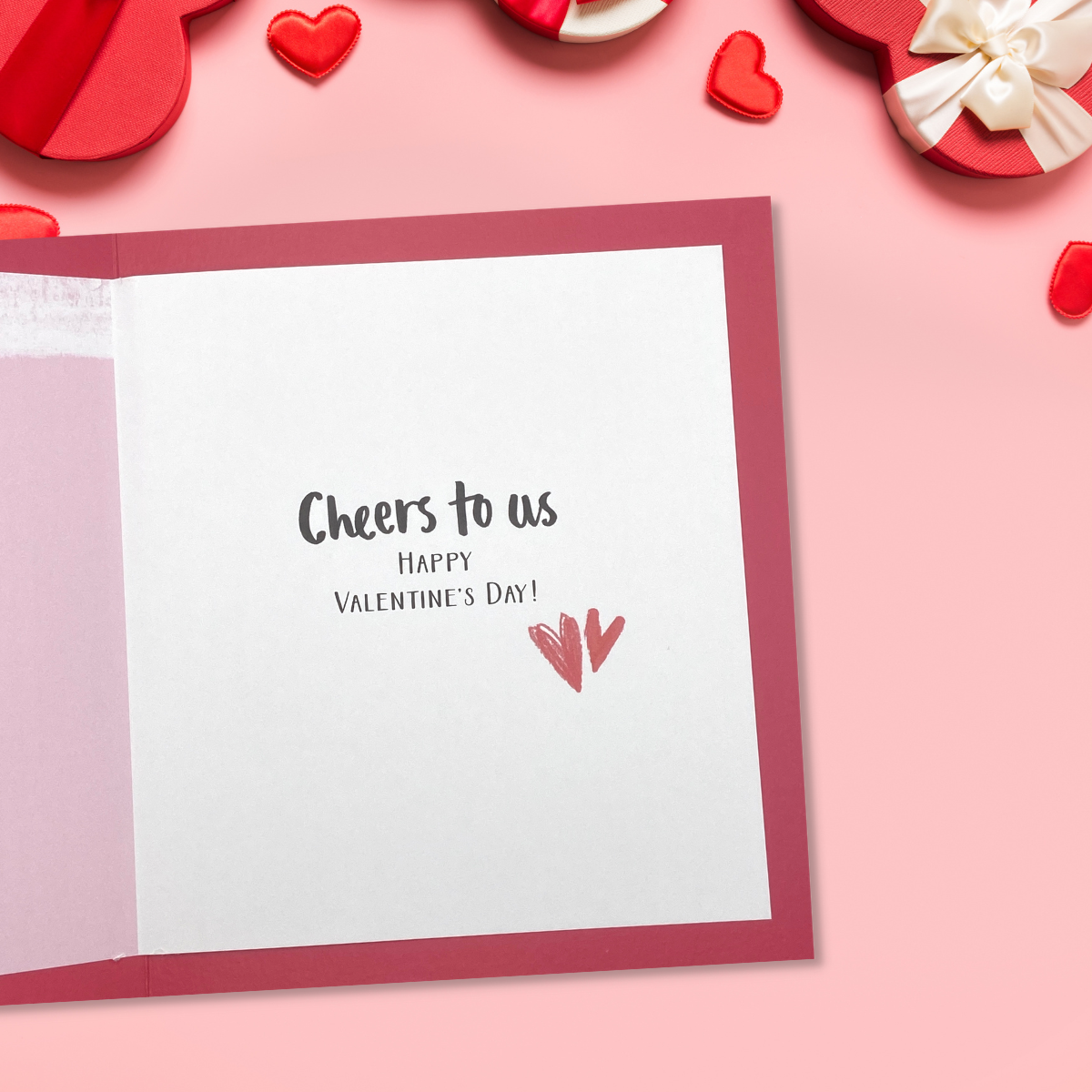 Open Valentine's Day Card - Wine & Friendship