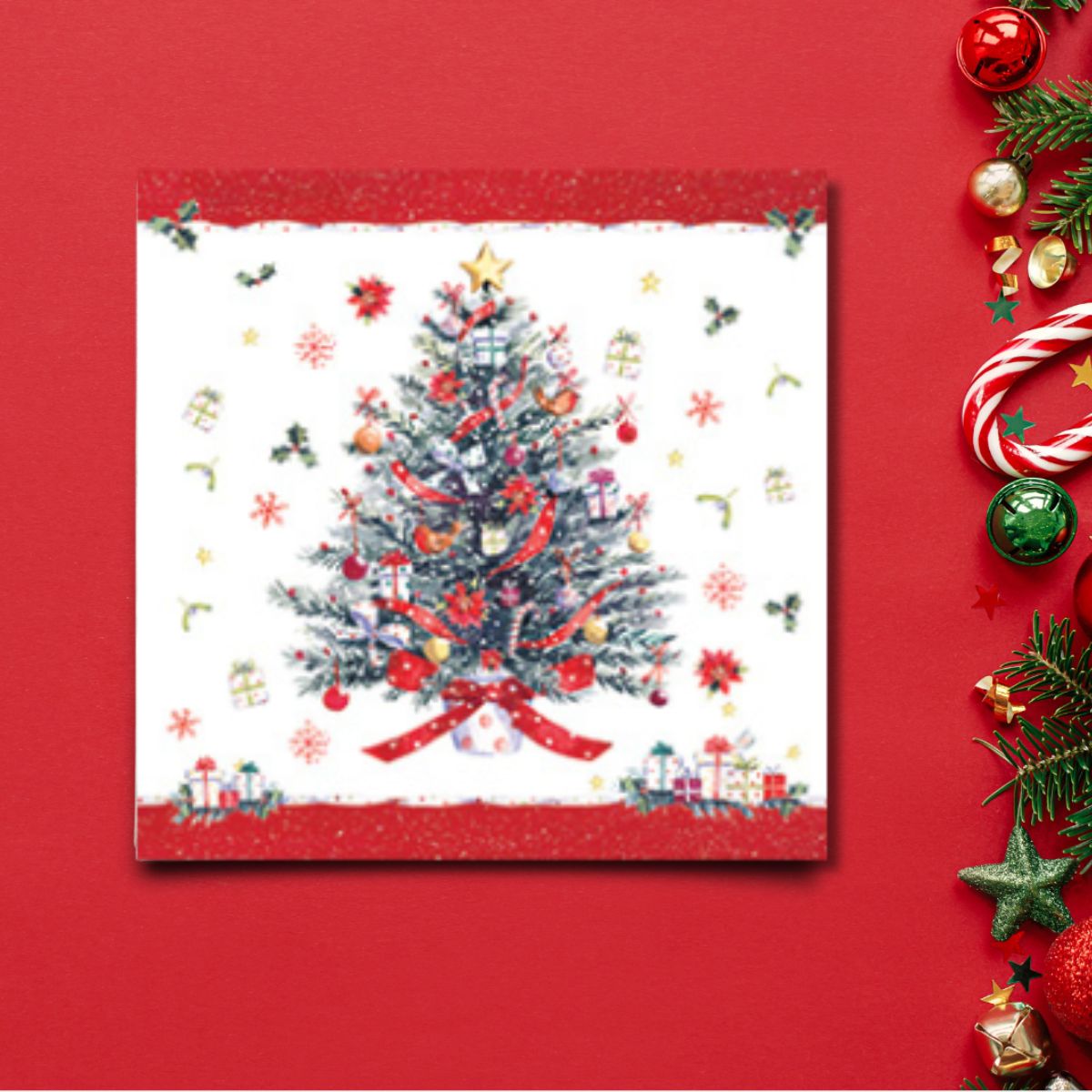 Charity Christmas Cards - 6 x Decorated Tree