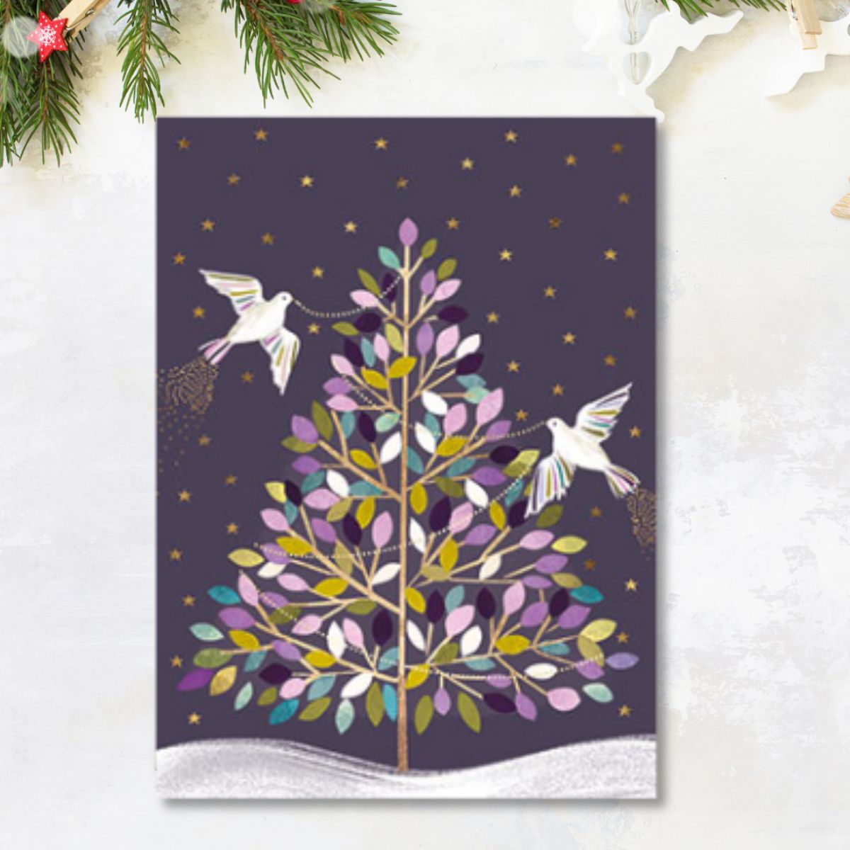 Christmas Charity Cards - 8 x Two Doves