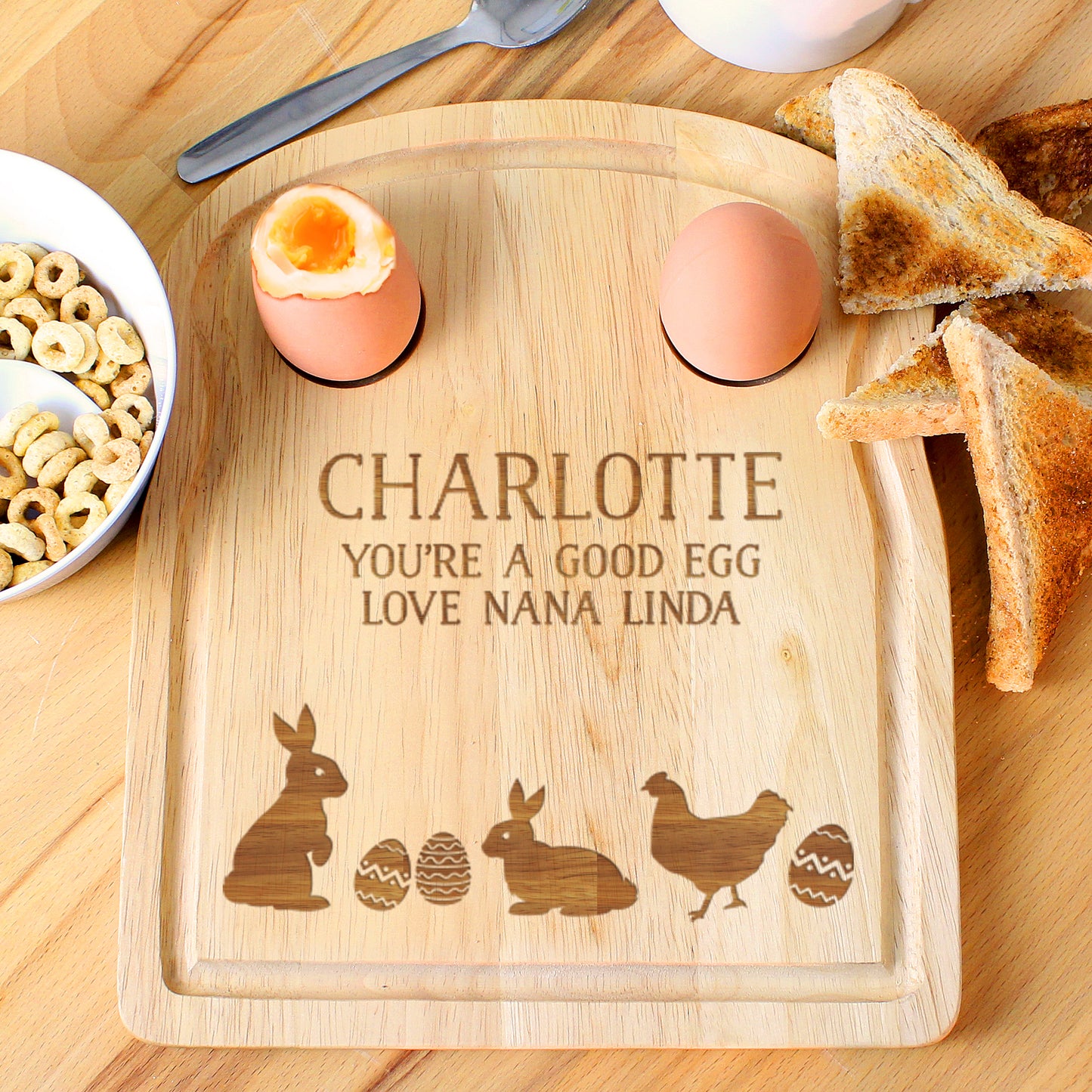 Personalised Easter Egg & Toast Board
