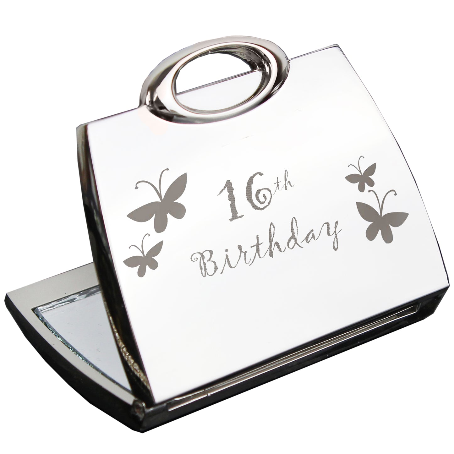 Age 16 Gift - Butterfly Handbag Compact Mirror