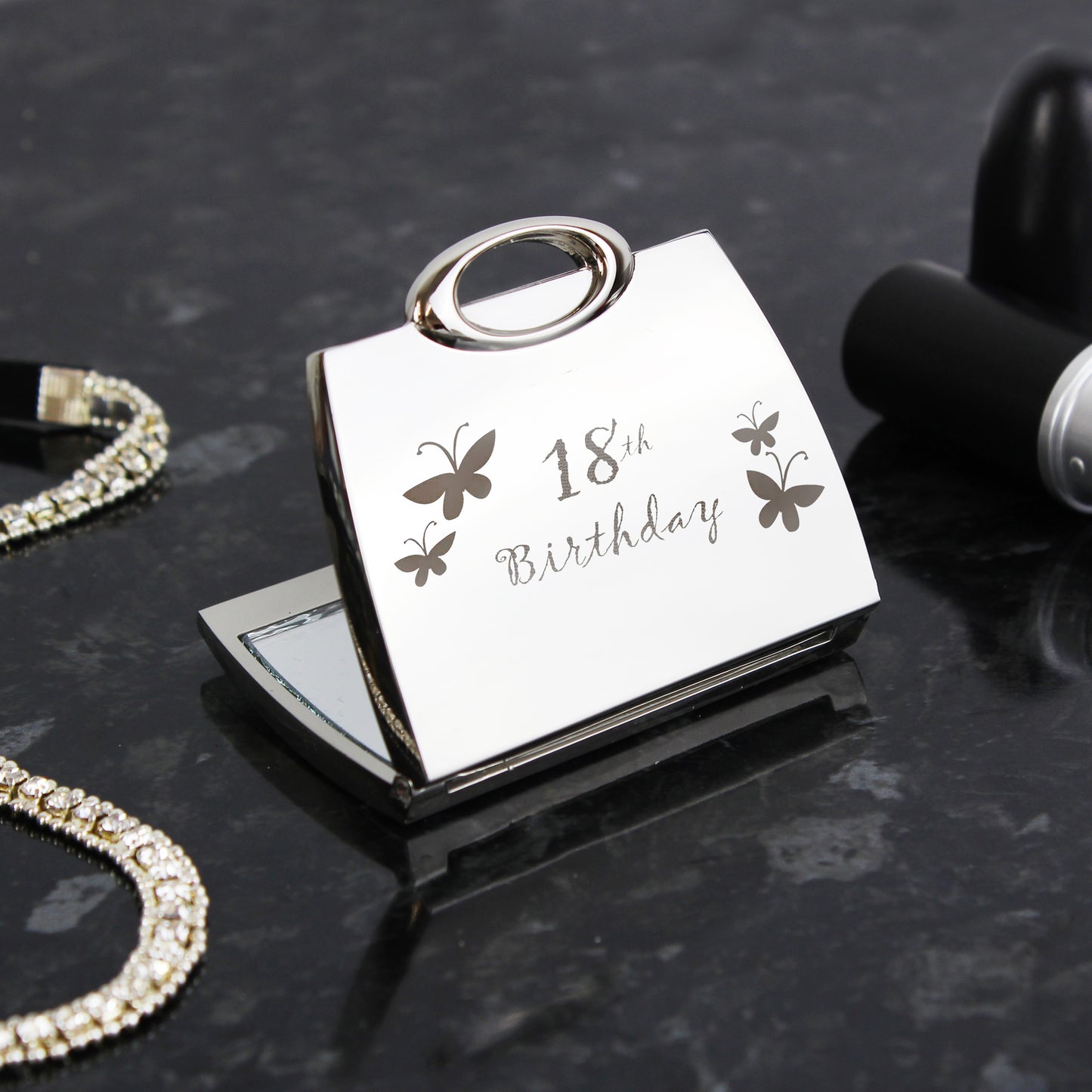 18th Butterfly Compact Mirror