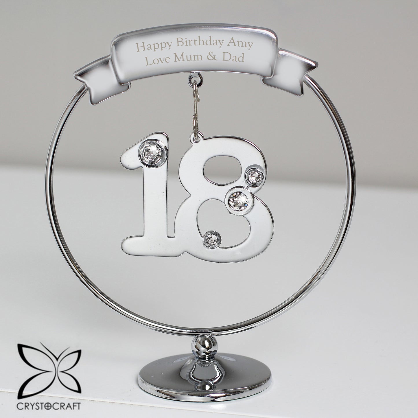 Personalised Crystocraft 18th Ornament