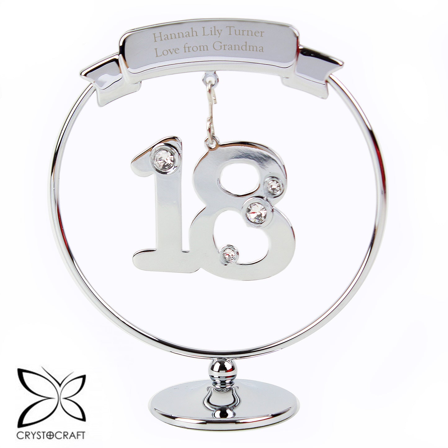 Personalised Crystocraft 18th Ornament