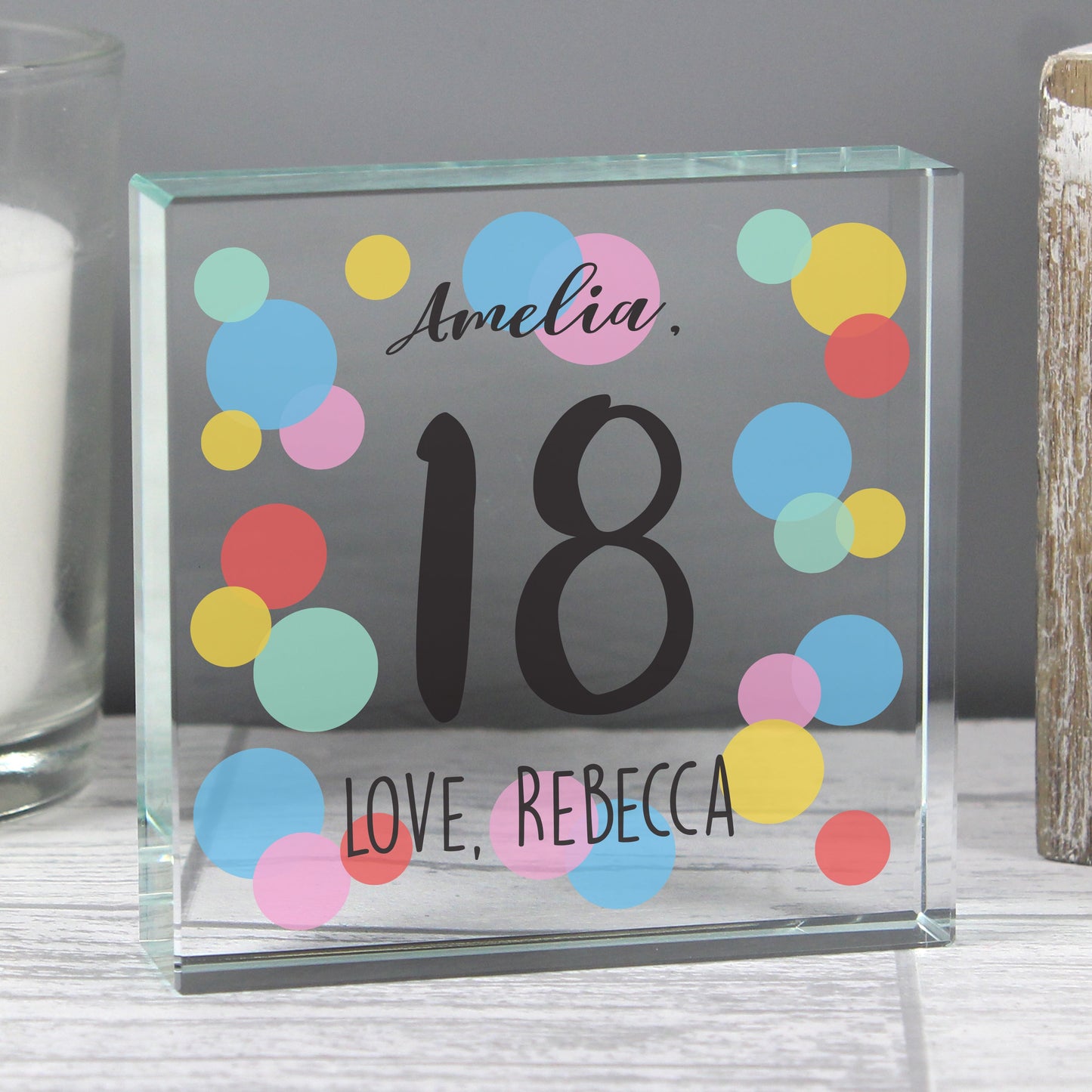 Personalised 18th Crystal Token