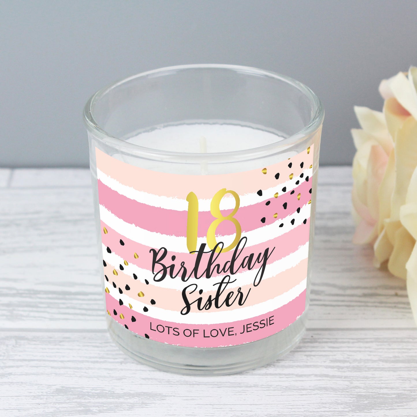 Personalised Birthday Age Scented Jar Candle
