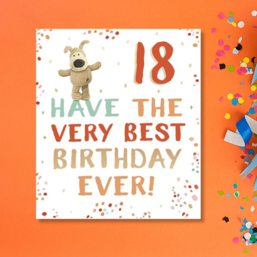 18th Birthday Card - Boofle Bear