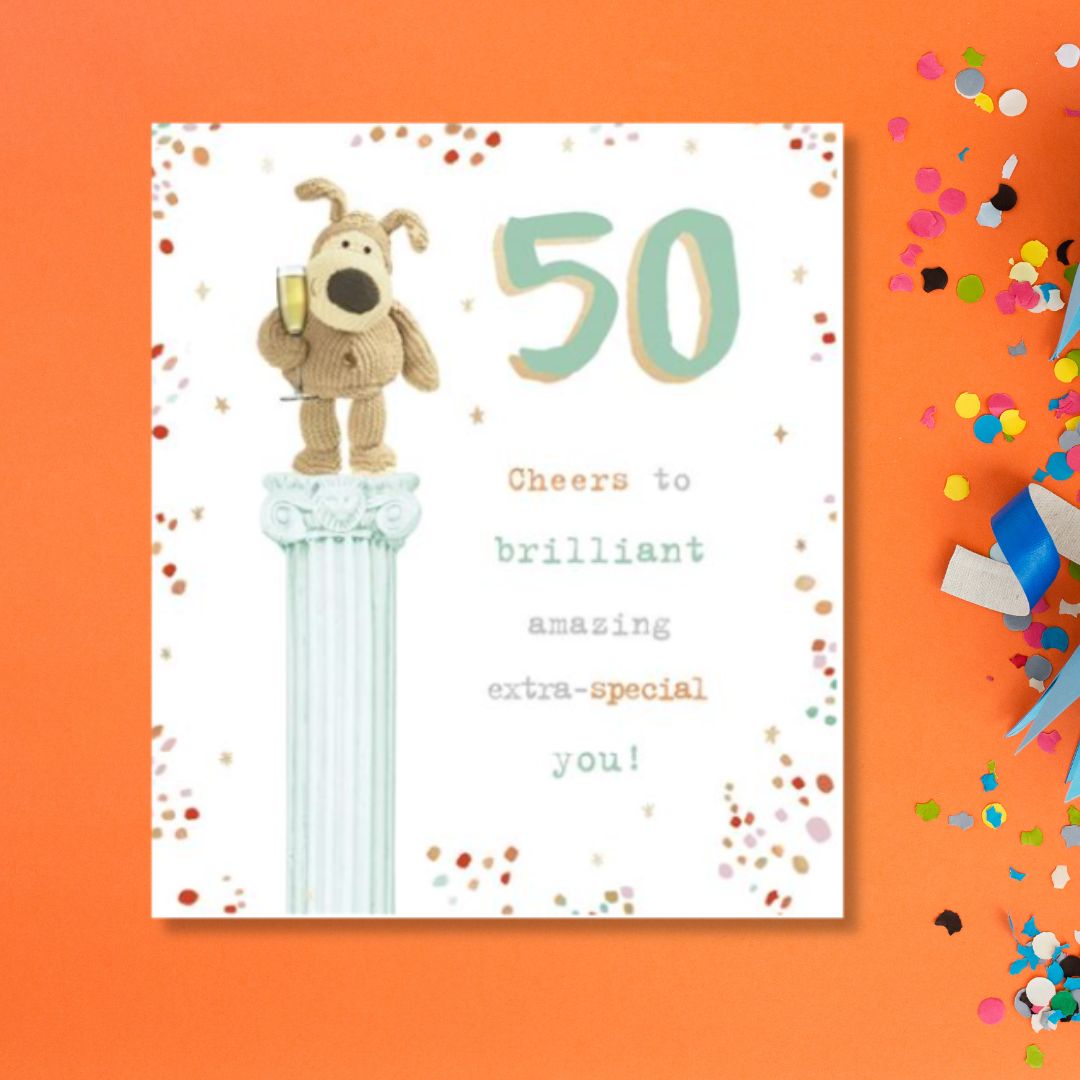 50th Birthday Card - Boofle Bear
