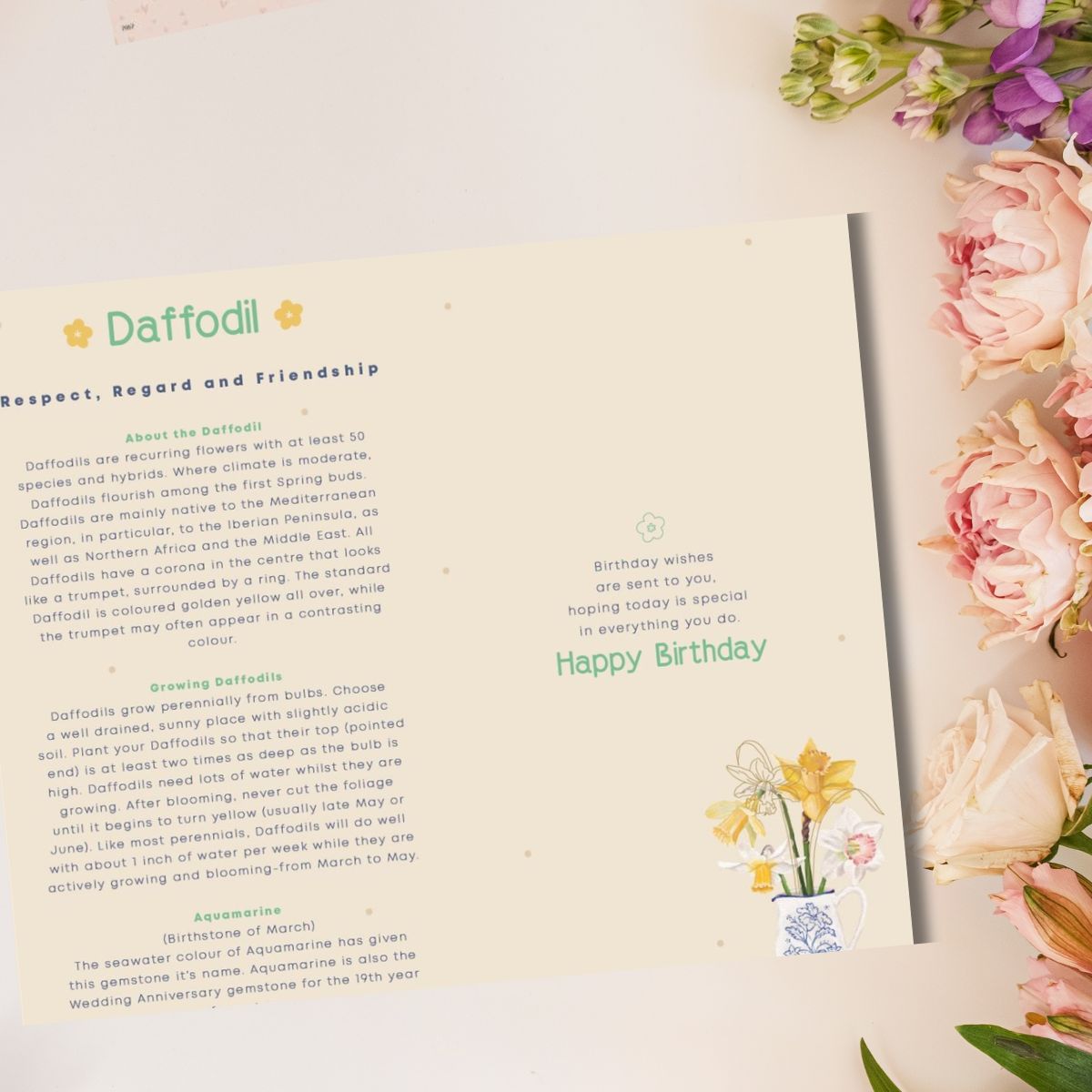 March Birthday Card - Month You Were Born
