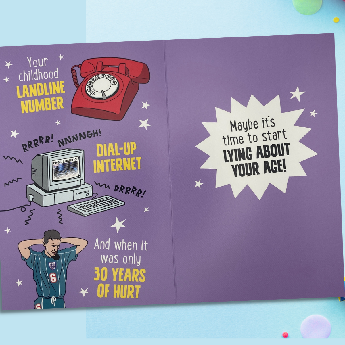 Inside 3 fold card withy further colour print, cartoon graohics and verse