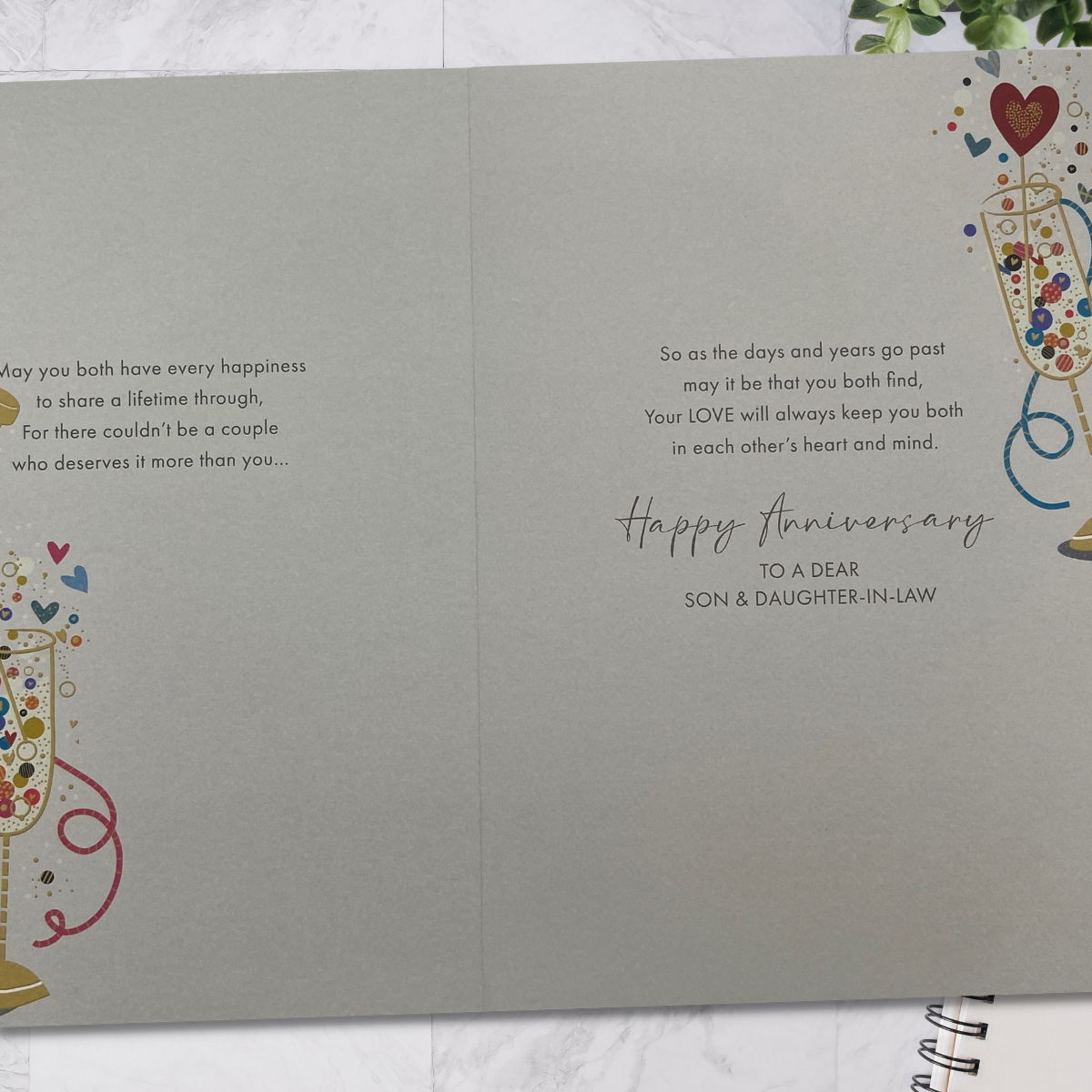 Inside image with full colour print and verse