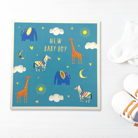 Baby Boy Card - Camden Graphics Jungle Animals