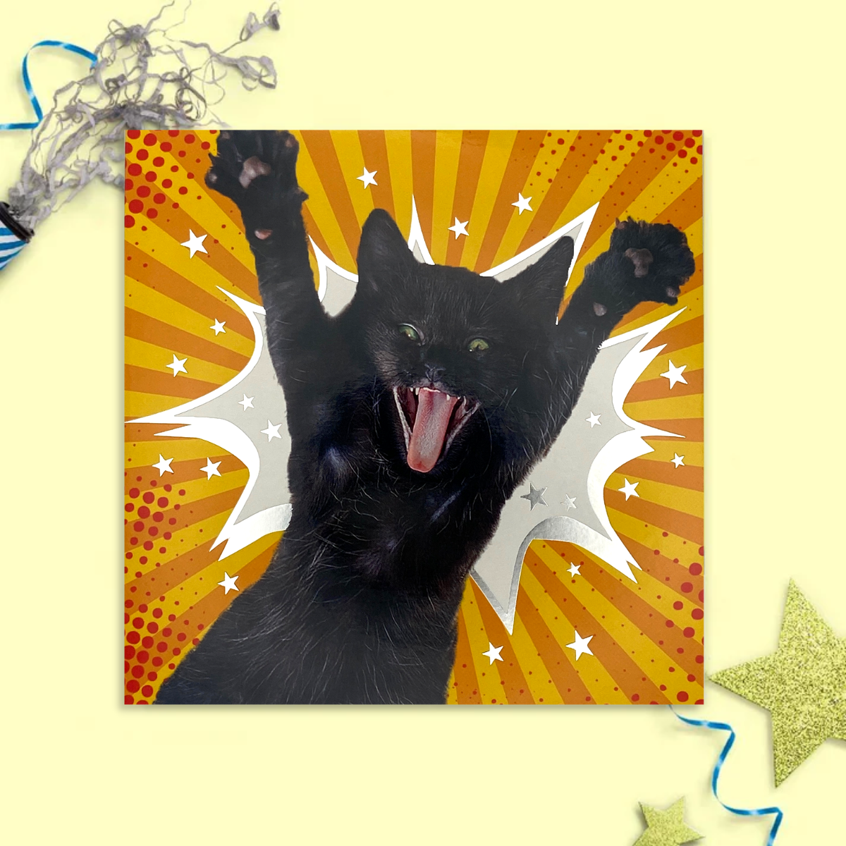 What A Picture Birthday Card - Cat Stretch
